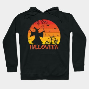 Scary Witch in Halloween Night Hoodie